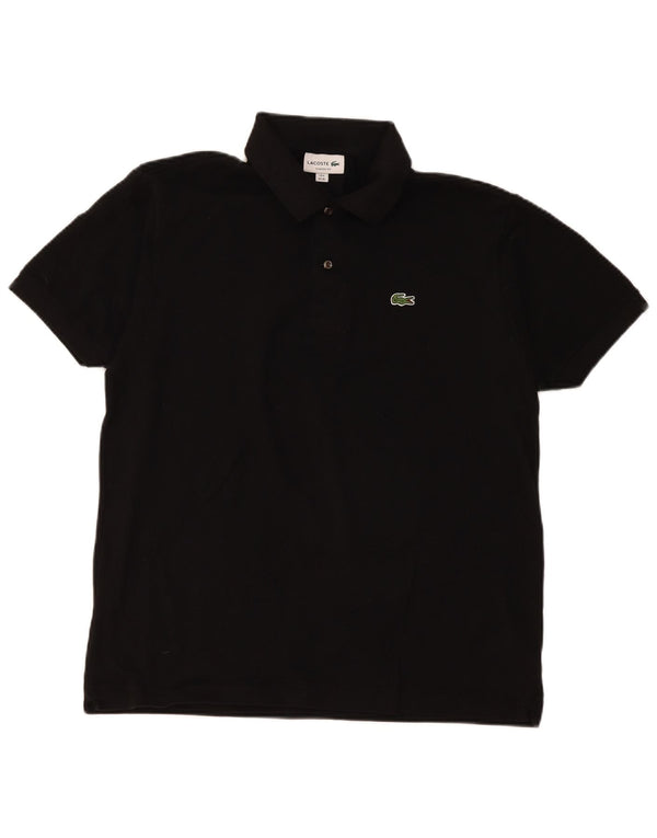 Męska koszulka polo Lacoste o klasycznym kroju, rozmiar 6 XL, czarna, bawełniana