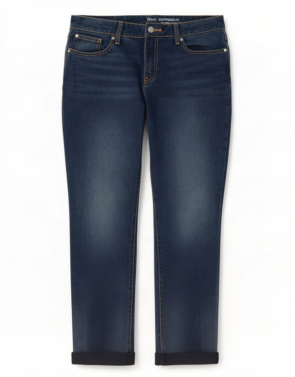 Jeansy damskie Gap Boyfriend Fit, zwężane UK 10, małe, W30 L27, niebieska bawełna