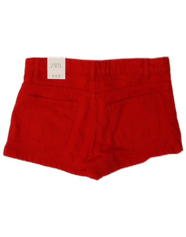 Damskie spodenki codzienne Zara EU 38 Small W28 Czerwona bawełna