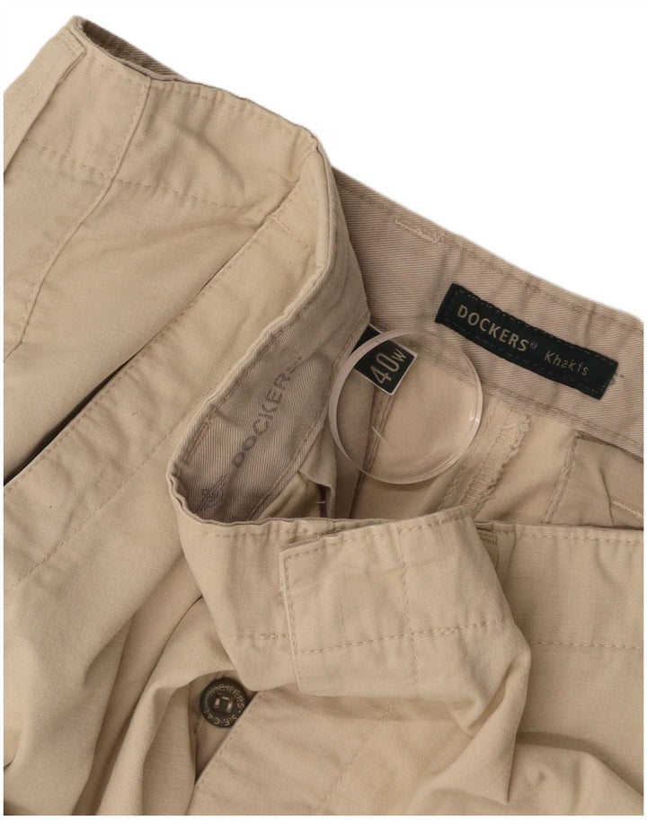 Męskie spodenki cargo DOCKERS khaki W40 XL beżowa bawełna