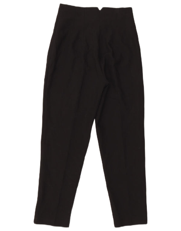 Damskie zwężane spodnie codzienne Zara z wysokim stanem, małe W26 L26 czarne