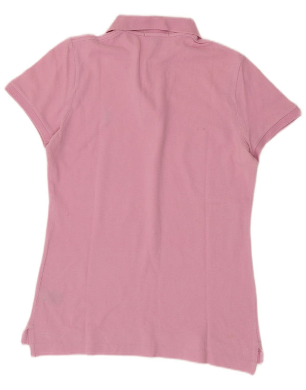 Damska koszulka polo Skinny Ralph Lauren UK 12, średnia różowa bawełna