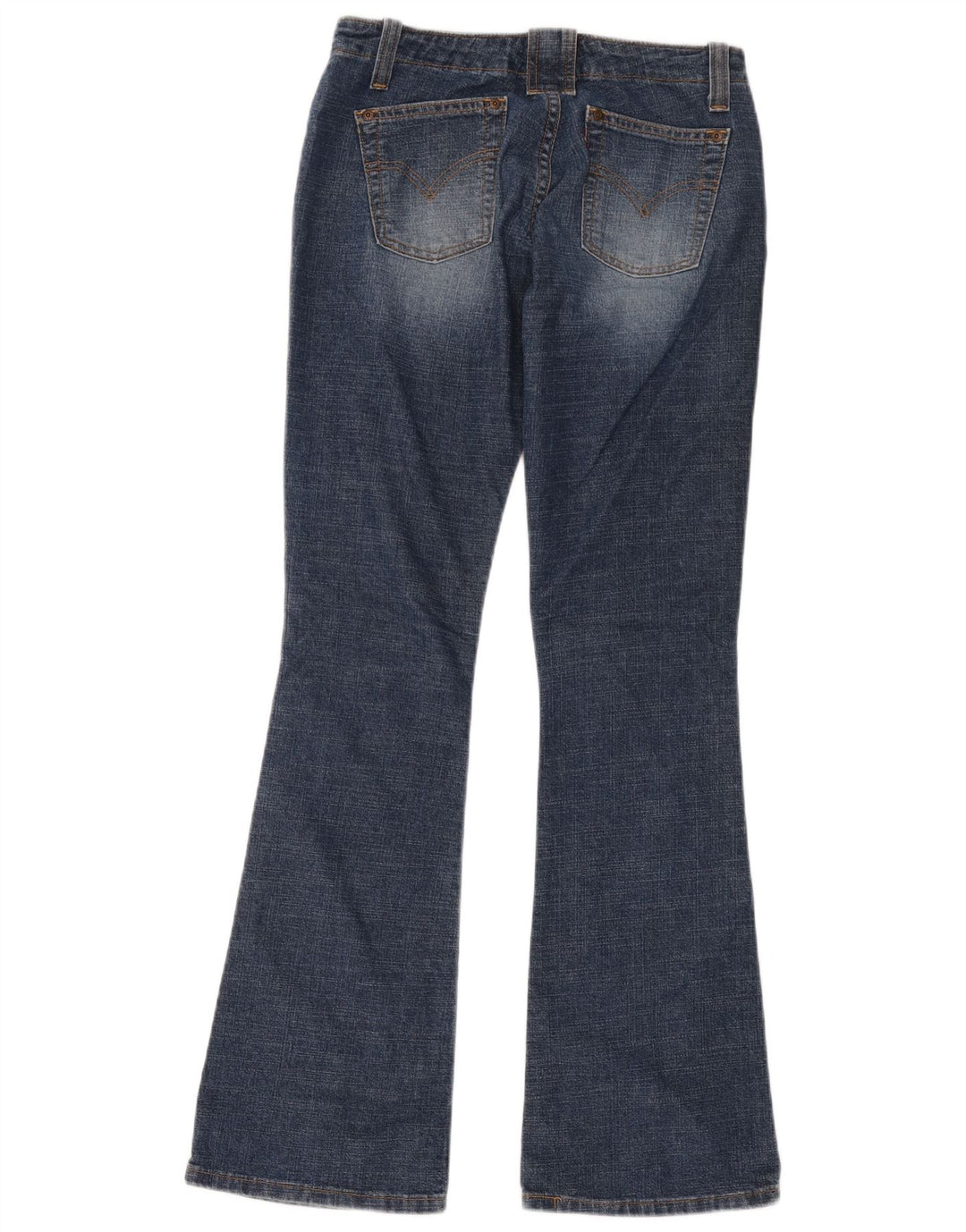 Damskie jeansy Levi's 520 Super Low Flared US 7 Medium W28 L32 Niebieska bawełna