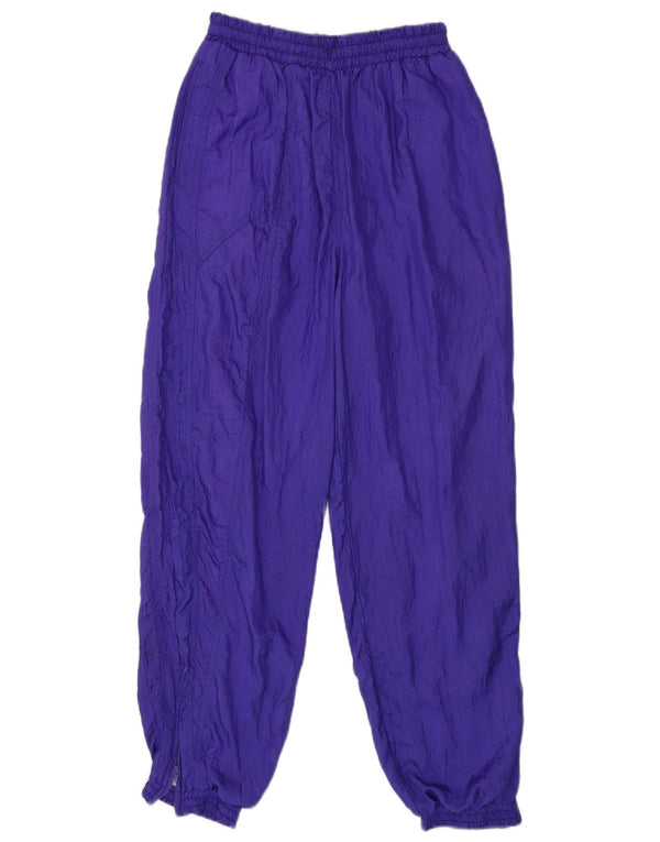 Męskie spodnie dresowe w stylu vintage, średniofioletowy nylon