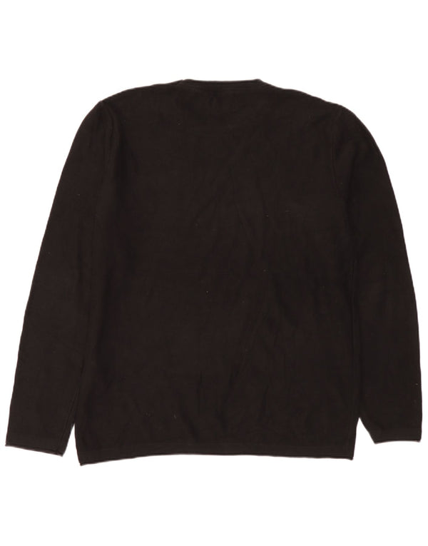 Męski sweter Jack & Jones z okrągłym dekoltem XL, czarny, bawełniany