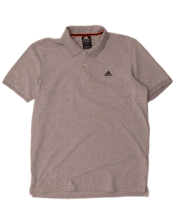 Męska koszulka polo Adidas Climalite, duża, szara, bawełniana