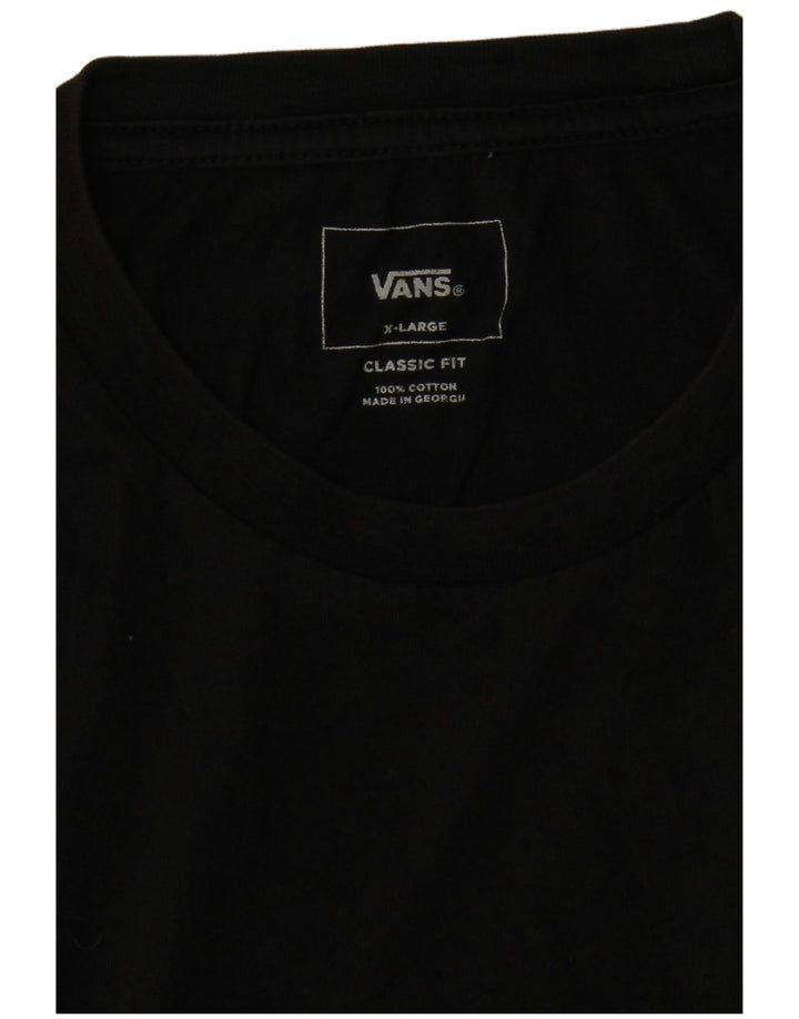 T-shirt męski Vans o klasycznym kroju XL, czarny, bawełniany