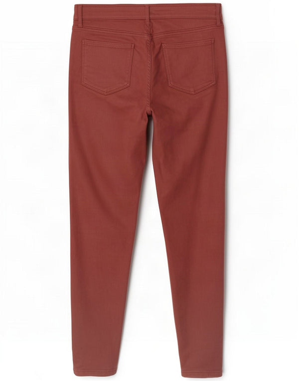 Damskie dżinsy Jegging Fat Face UK 14 Large W32 L28 Burgundowa wiskoza