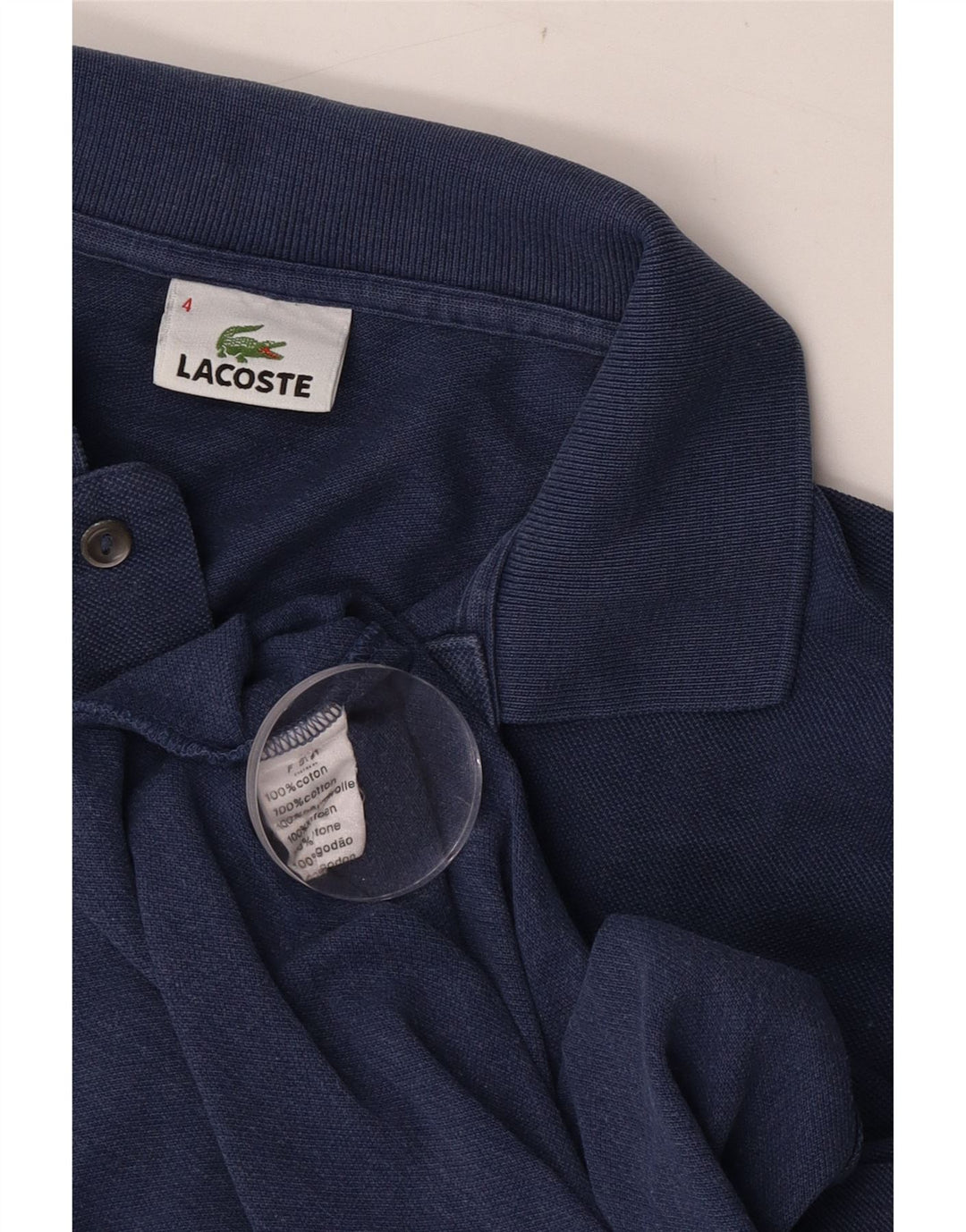 Męska koszulka polo Lacoste, rozmiar 4, średnia, granatowa, bawełniana