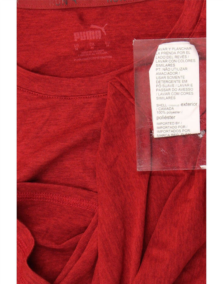 T-shirt męski Puma Top, średni czerwony poliester