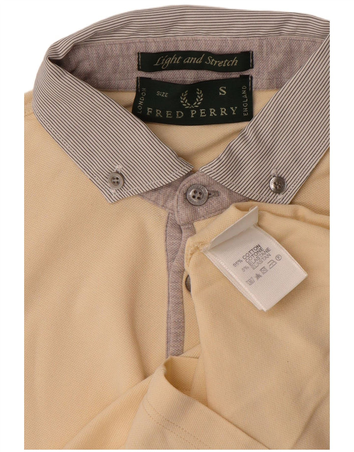 Męska koszulka polo Fred Perry, mała w kolorze złamanej bieli, bawełniana