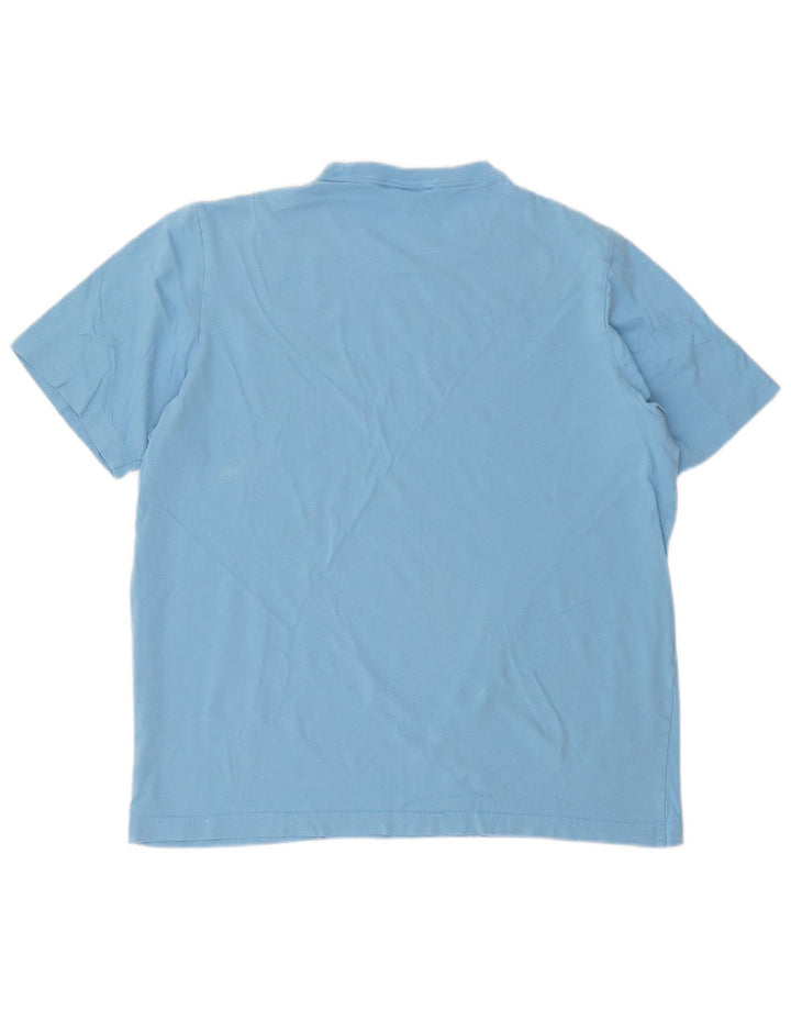 Adidas Męski T-shirt Top Duży Niebieski Bawełniany