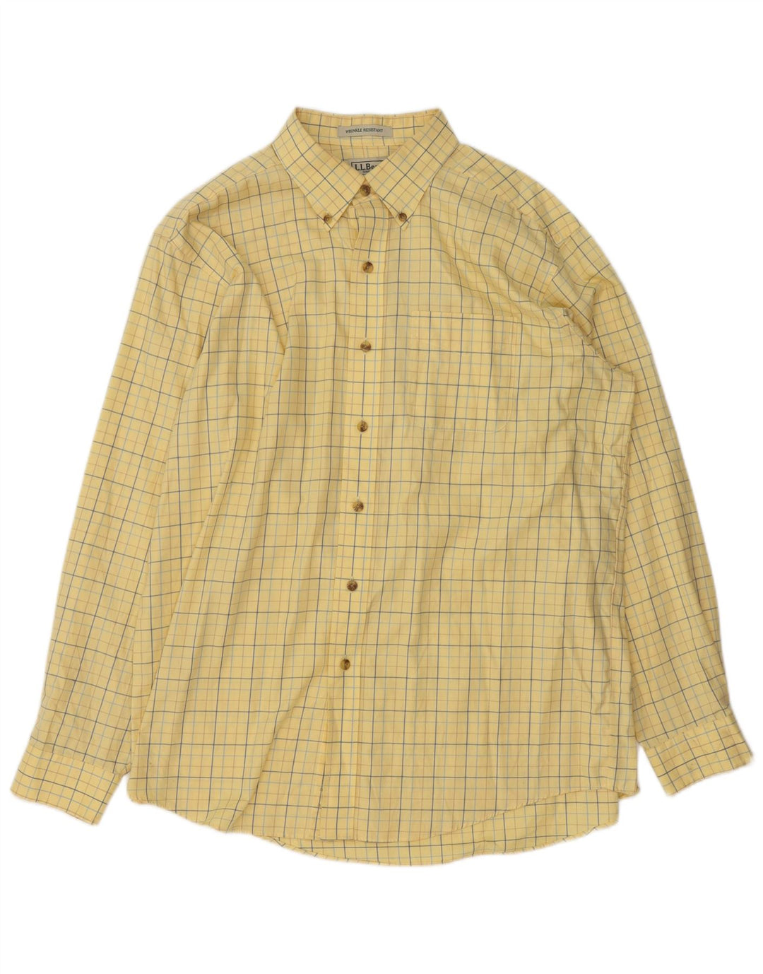 Koszula męska L.L.Bean, duża, bawełniana w żółtą kratkę