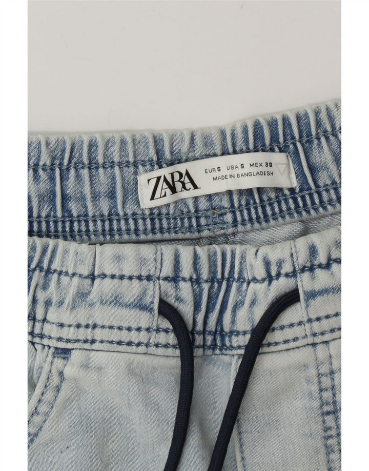 Męskie spodenki jeansowe Zara, małe, W30, niebieskie, bawełniane