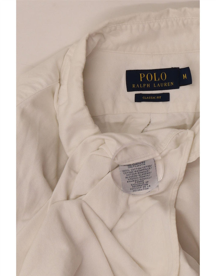 Koszula męska Polo Ralph Lauren o klasycznym kroju, średnia biała bawełna
