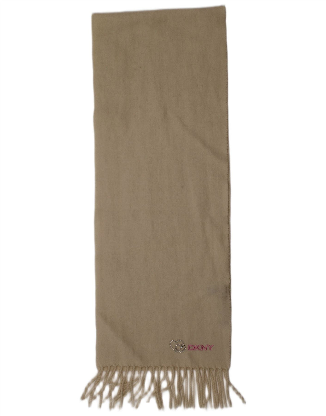 Damski szalik prostokątny Dkny w jednym rozmiarze w kolorze złamanej białej wełny