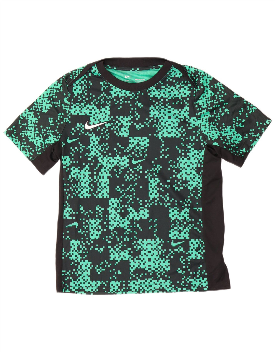 Męski T-shirt Nike Dri Fit z abstrakcyjnym wzorem, średniej wielkości, zielony poliester