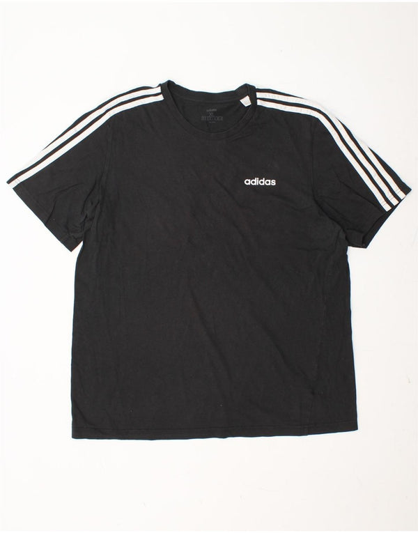 T-shirt męski ADIDAS XL, czarny, bawełniany