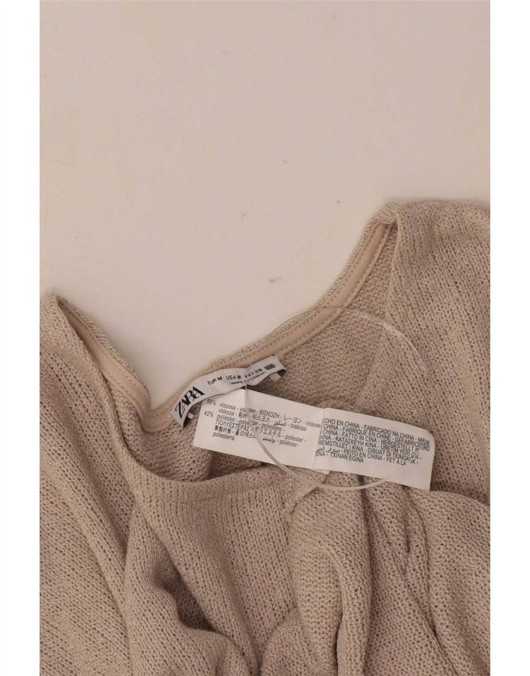 Damska bluzka oversize Zara UK 14, średnioszara wiskoza
