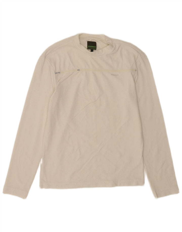 Damski top Energie z długim rękawem, UK 12, średni biały poliamid