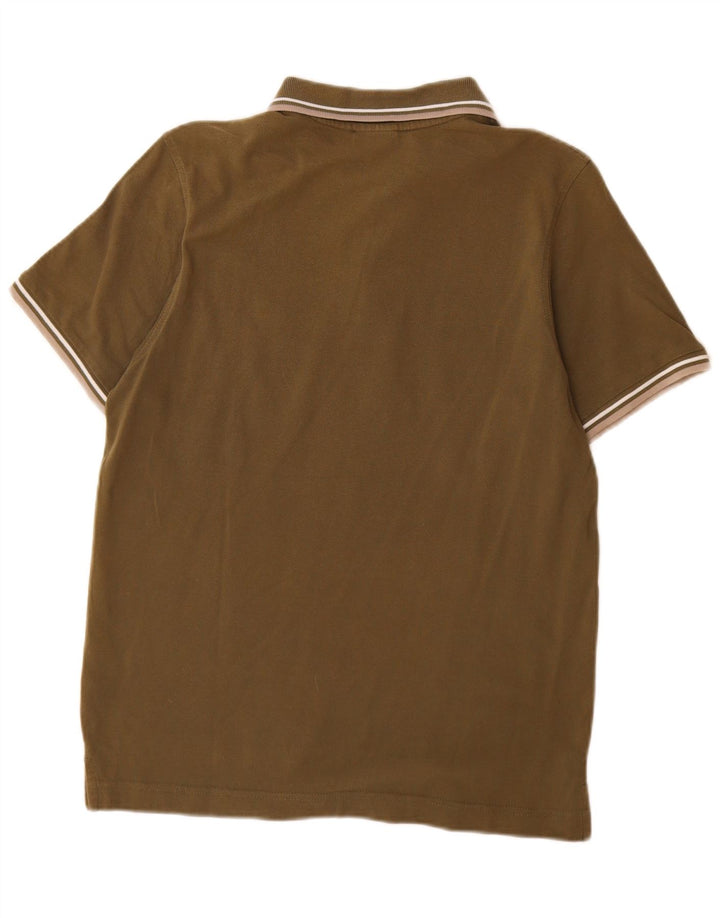 Męska koszulka polo Lotto, mała, bawełniana khaki