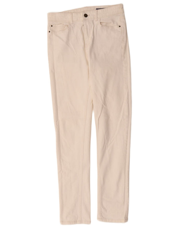 Marks & Spencer Damskie The Lily Slim Jeans UK 10 Small W28 L30 Biała bawełna