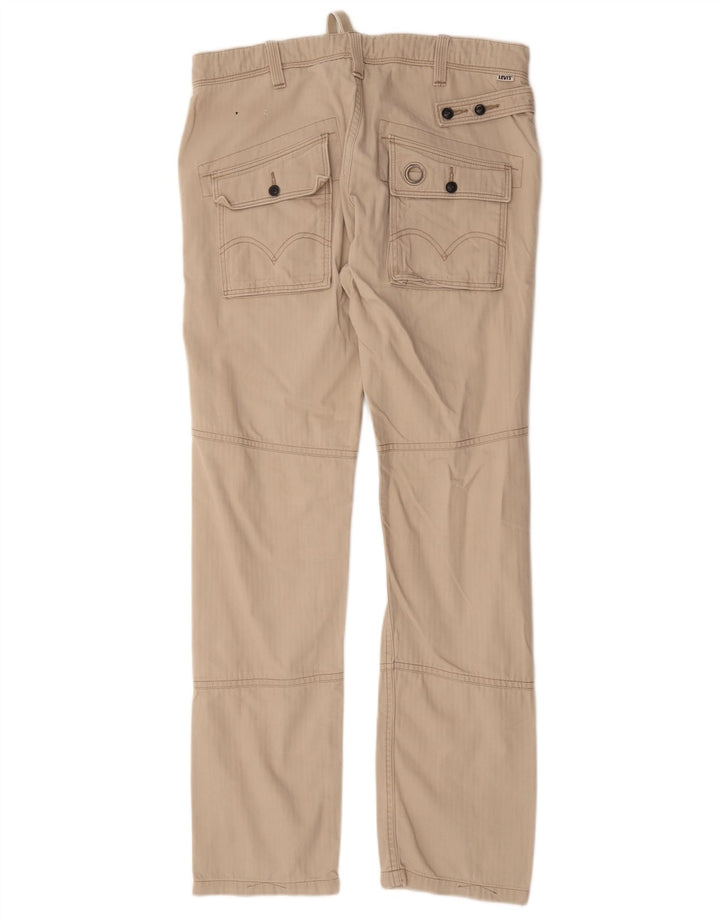 Męskie proste spodnie cargo Levi's W33 L34 Beżowa bawełna