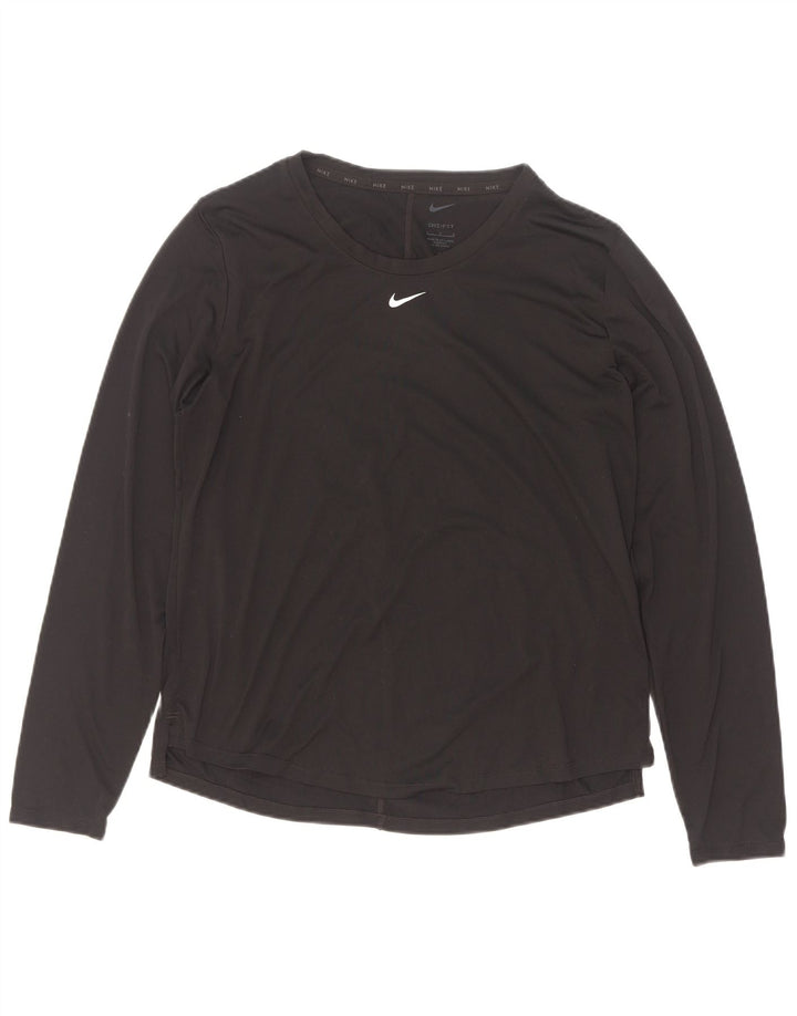 Damska koszulka Nike Dri Fit z długim rękawem, UK 16, duży, czarny poliester