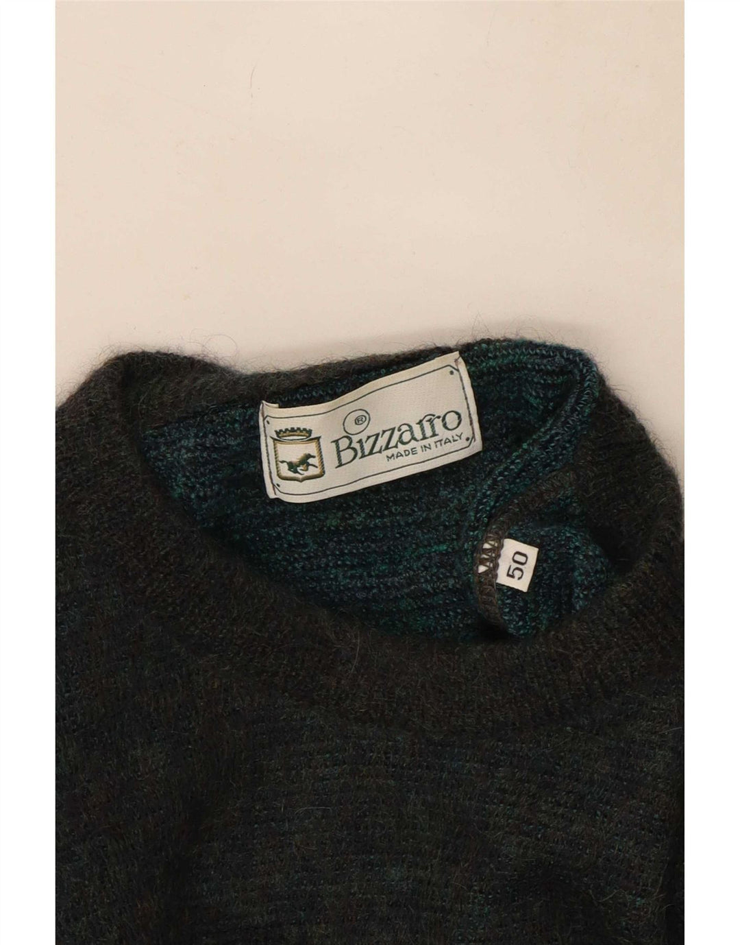 Męski sweter z wycięciem pod szyją Bizzarro IT 50 Średniej zielonej wełny
