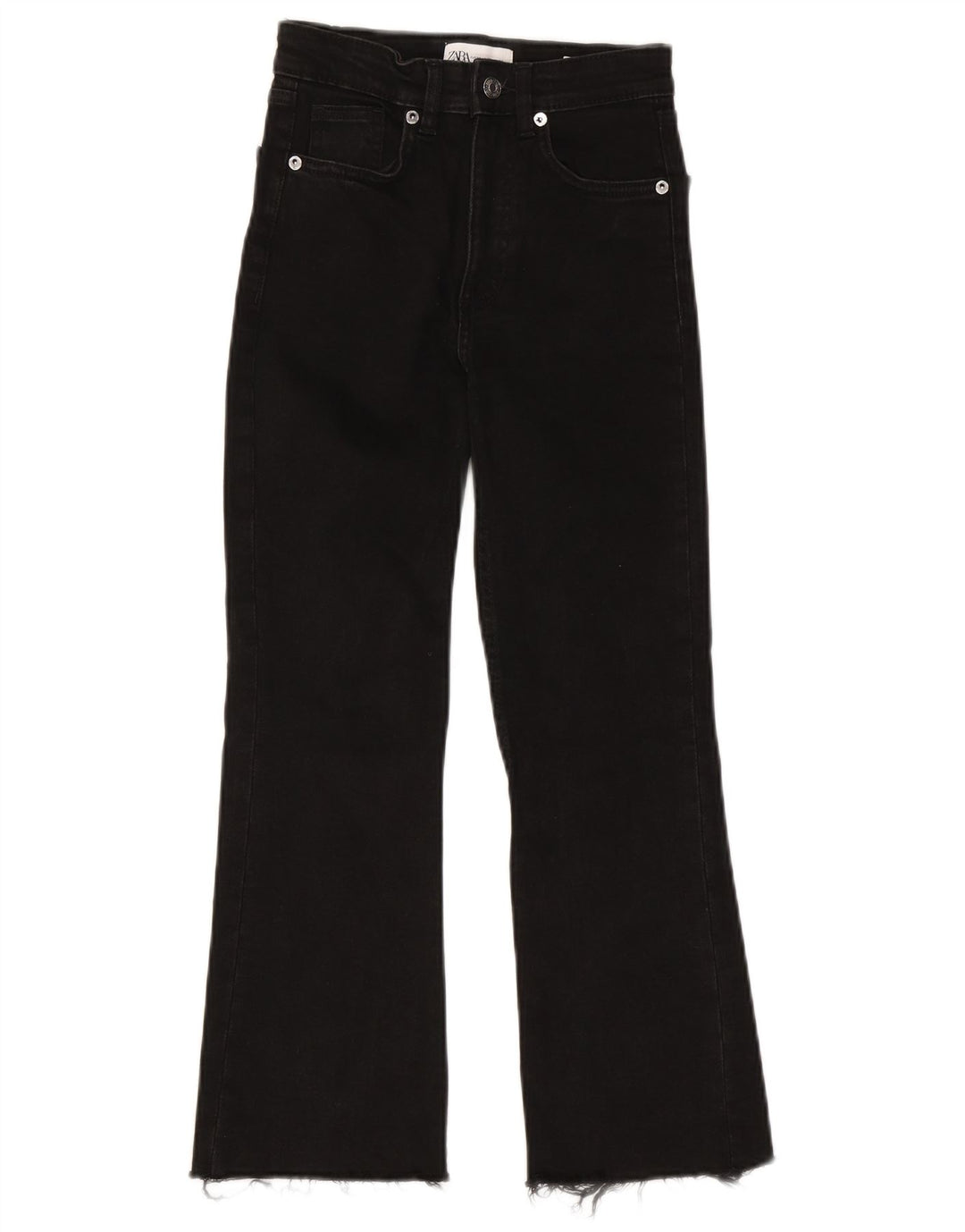 Damskie jeansy Bootcut Zara EU 34 2XS W24 L24 Czarne bawełniane