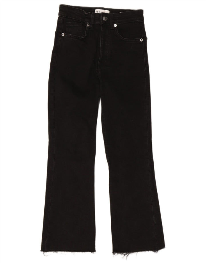 Damskie jeansy Bootcut Zara EU 34 2XS W24 L24 Czarne bawełniane