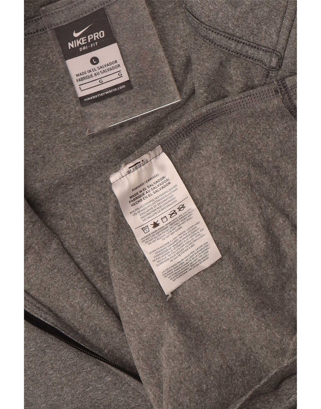 Damski dres Nike Dri Fit z zamkiem błyskawicznym na szyi, UK 14, duży, szary