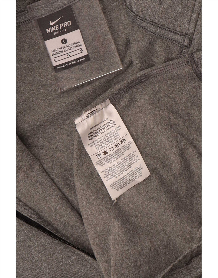 Damski dres Nike Dri Fit z zamkiem błyskawicznym na szyi, UK 14, duży, szary