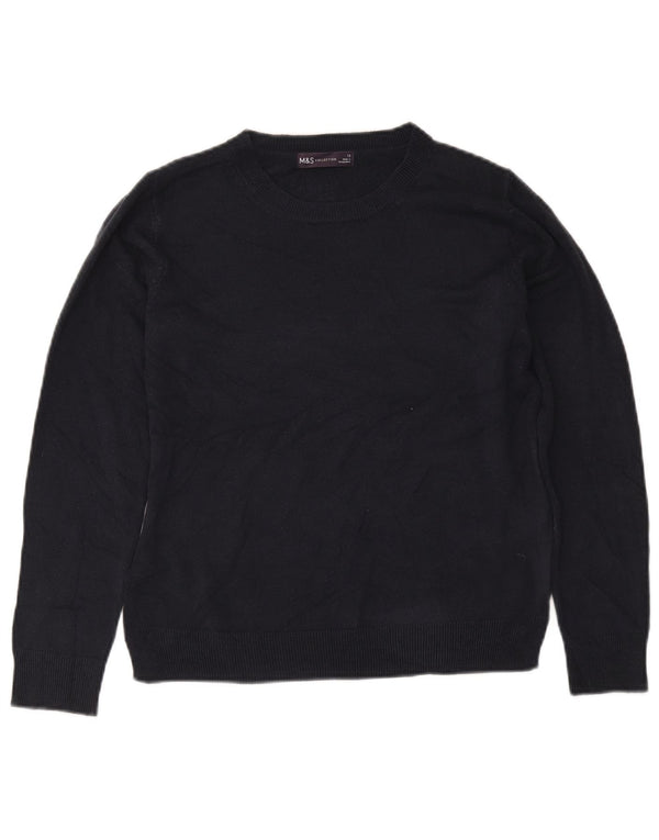 Sweter damski Marks & Spencer z okrągłym dekoltem, UK 12, średni granatowy