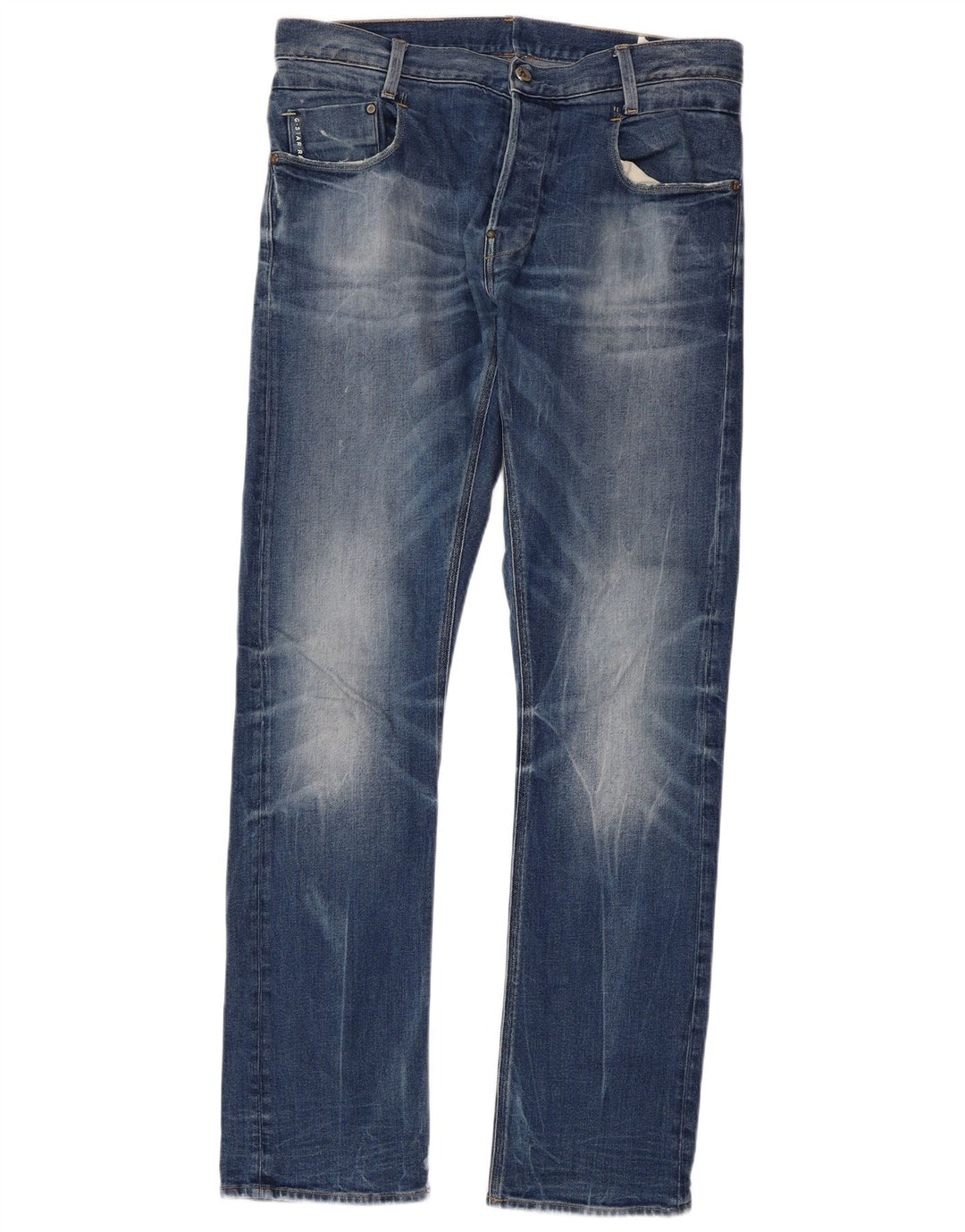 Męskie proste dżinsy G-STAR W36 L34 Niebieskie bawełniane