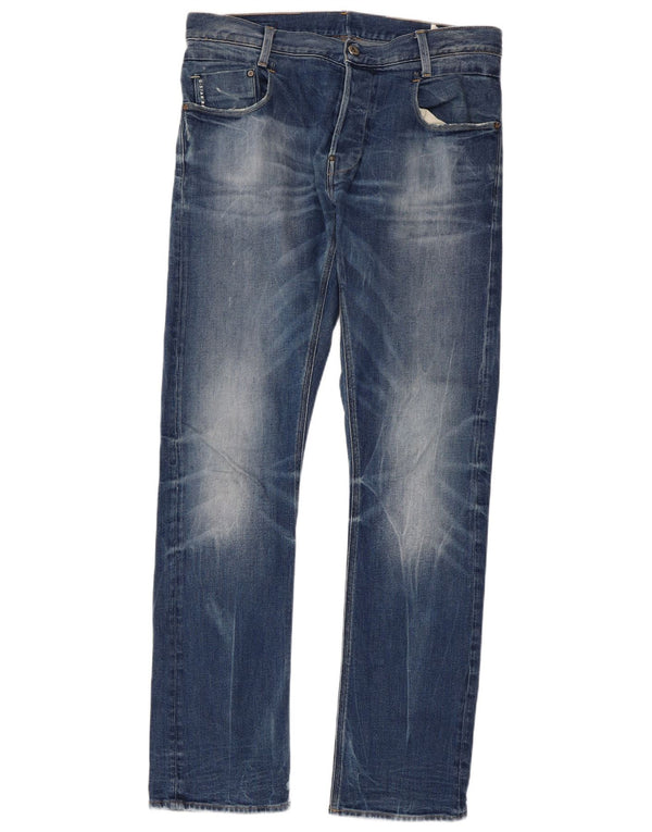 Męskie proste dżinsy G-STAR W36 L34 Niebieskie bawełniane