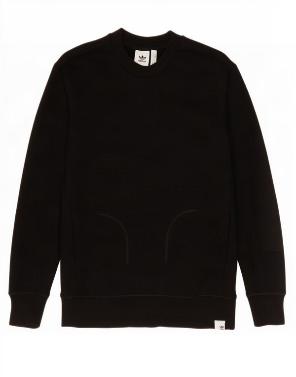 Adidas Męska Bluza Sweter Średni Czarny Bawełna