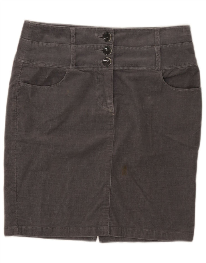 Spódnica sztruksowa Benetton damska Mini IT 42 Medium W30 Szara bawełna