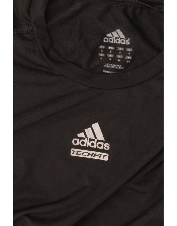 ADIDAS Womens Climalite Top Long Sleeve UK 8 Small Black Vintage Adidas and Second-Hand Adidas from Messina Hembry 