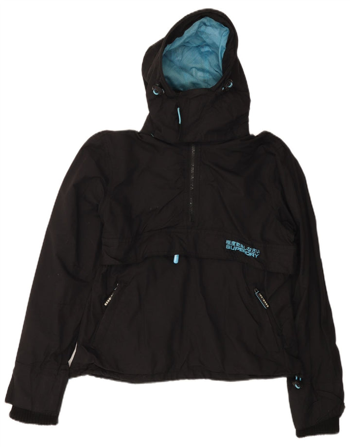 SUPERDRY Damska kurtka Anorak z kapturem The Windcagoule UK 16, duża czarna
