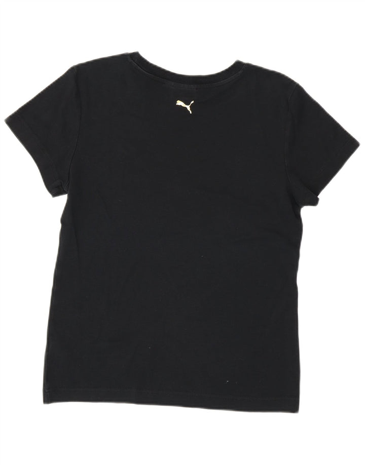 T-shirt damski Puma Top UK 14, średni czarny, bawełniany
