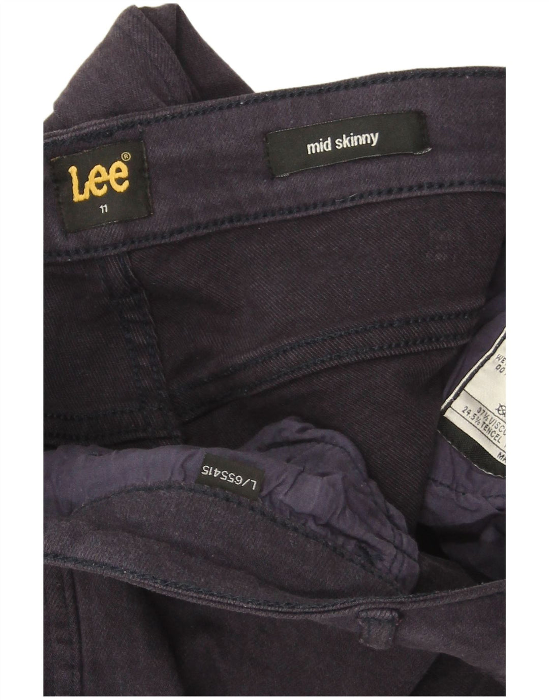 Damskie jeansy Lee Mid Rise Skinny Large W32 L34 Granatowa wiskoza