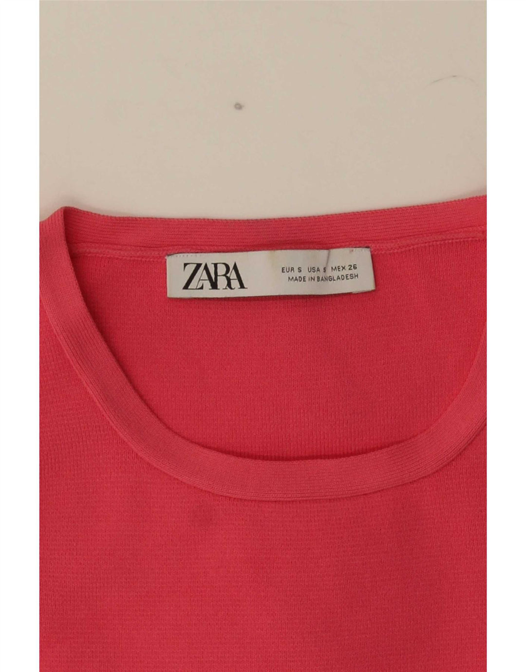 Damski krótki top Zara UK 8, mały, różowy