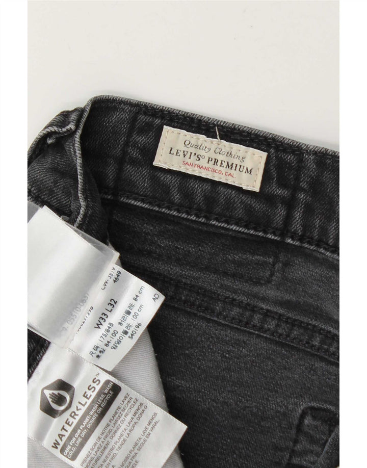 Męskie jeansy Levi's Slim W33 L32 Szara bawełna
