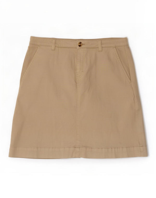 Crew Clothing Damska mini spódniczka UK 16 duża W36 beżowa bawełna
