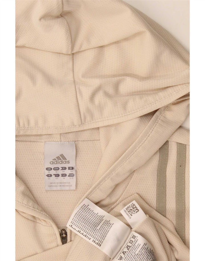 Damska kurtka dresowa z kapturem Climacool Adidas UK 10 Small Beige