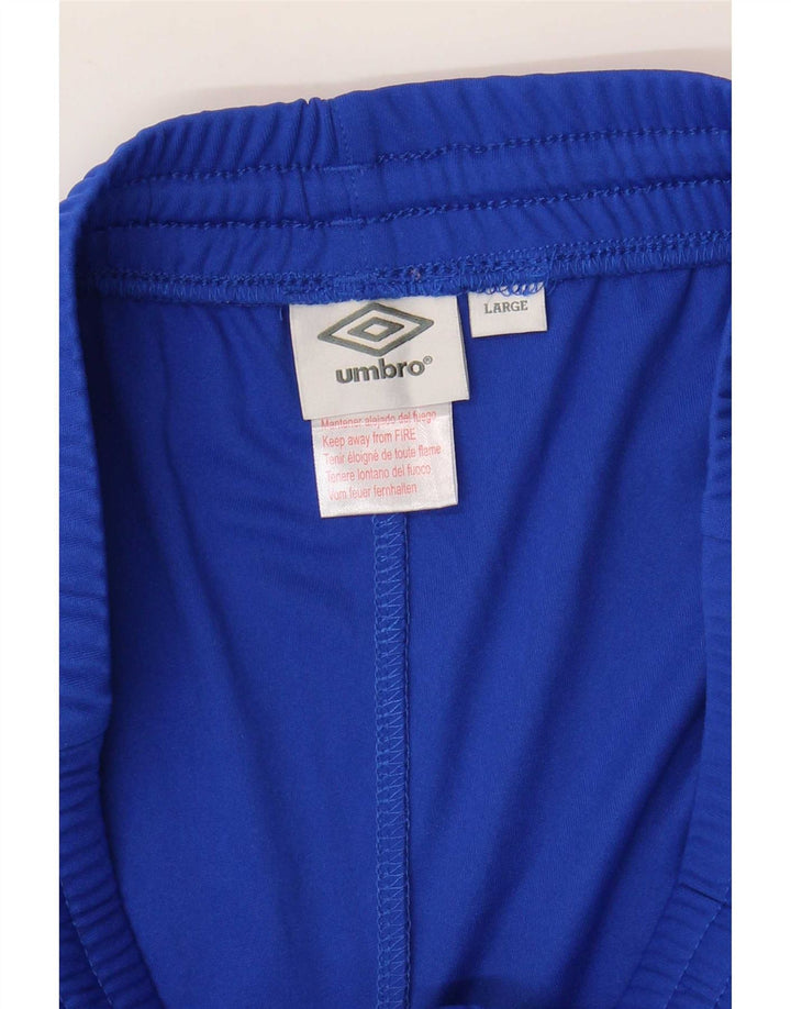 Męskie spodenki sportowe Umbro, duże, niebieskie, poliestrowe