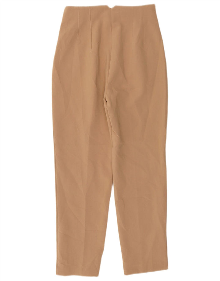Damskie zwężane spodnie chino Zara, małe W26 L26, beżowy poliester