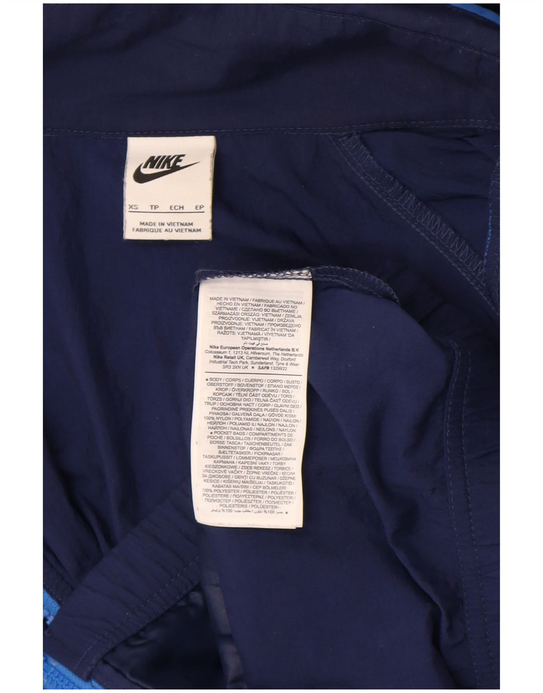 Męska bluza dresowa z kapturem i kapturem Nike XS Granatowa nylonowa