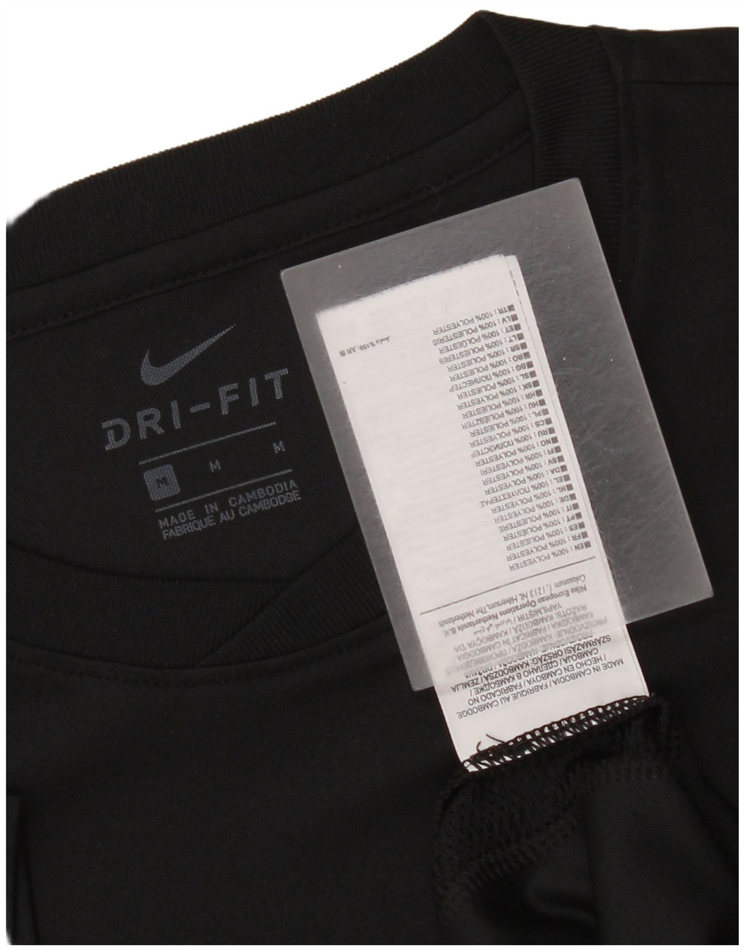 Męska koszulka Nike Dri Fit Top, średni czarny poliester
